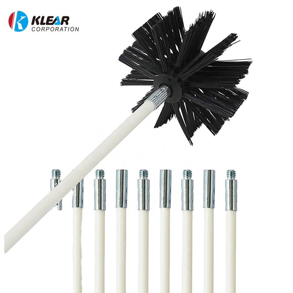 Flexible Nylon Wire Chimney Cleaning Brush Drill Driven Tornado Cleaning Brush Kit