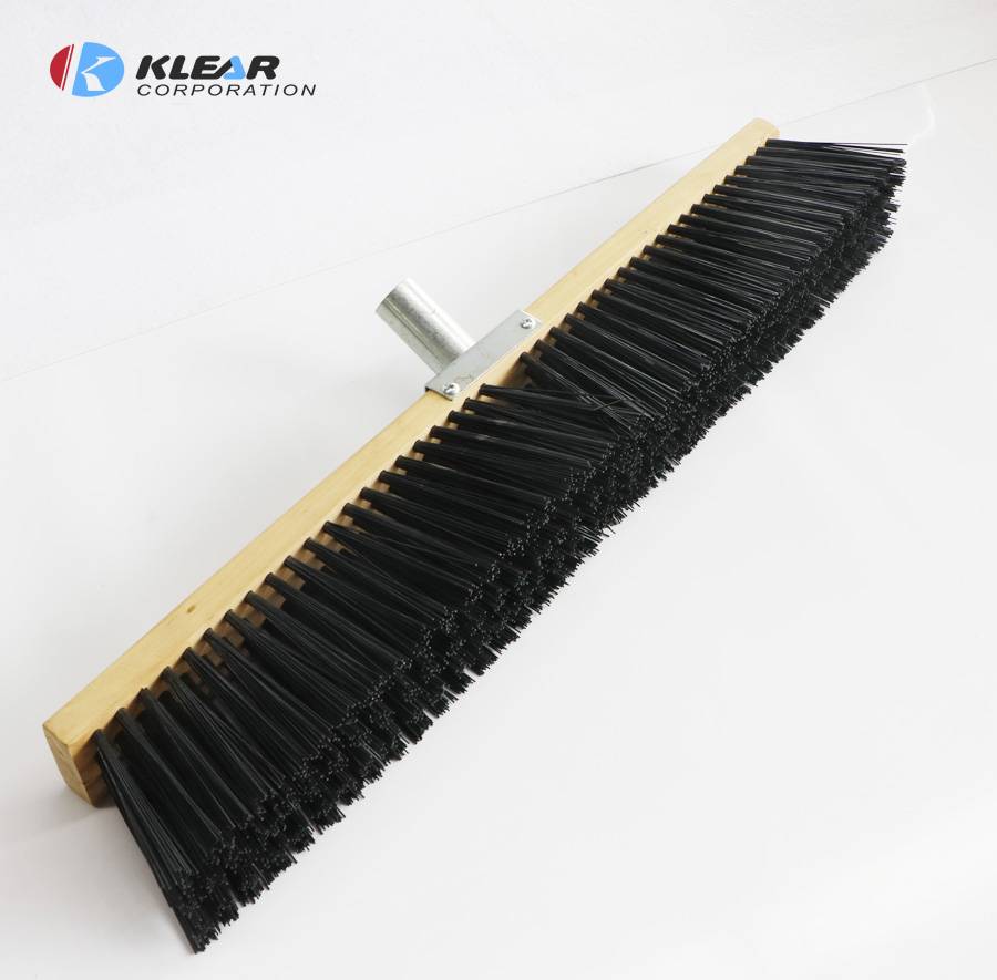 Heavy Duty Concrete Push Deck Broom Outdoor Floor Scrub Brush